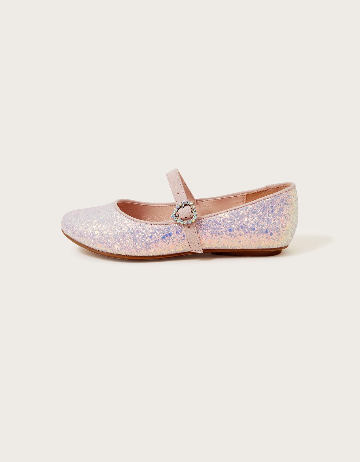 Pink glitter ballet flats top