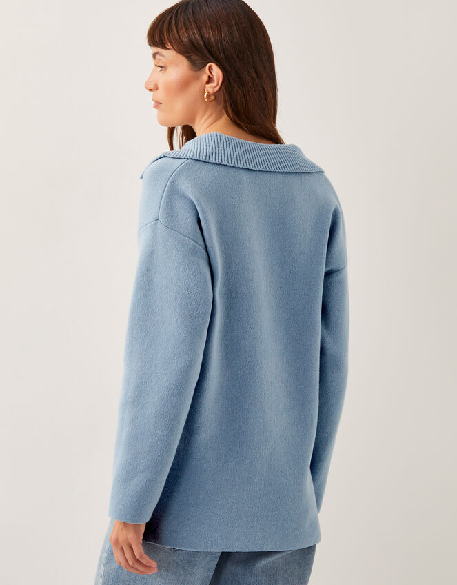 Cherry Collar Jumper, Blue (PALE BLUE), large