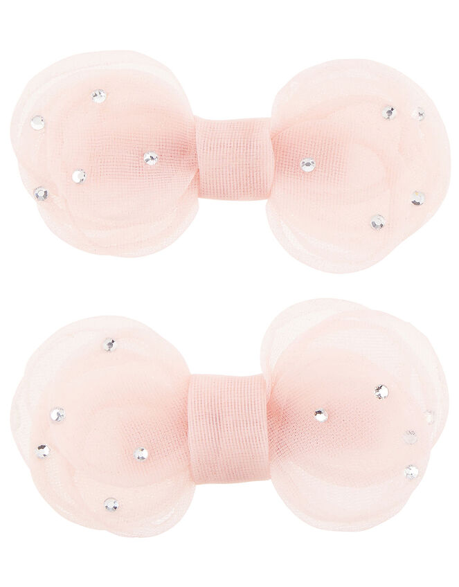 Kali Organza Bow Hair Clip Set, , large