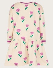 Tulip Print Sweatshirt Dress, Pink (PINK), large