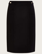 Ponte Pencil Skirt with LENZING™ ECOVERO™, Black (BLACK), large