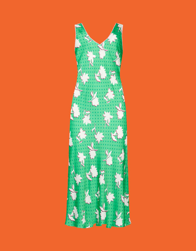 Mirla Beane Polka Dot Floral Slip Dress, Multi (MULTI), large