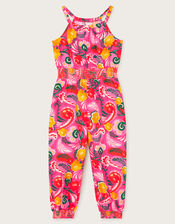 Floral Swirl Jumpsuit , Pink (PINK), large