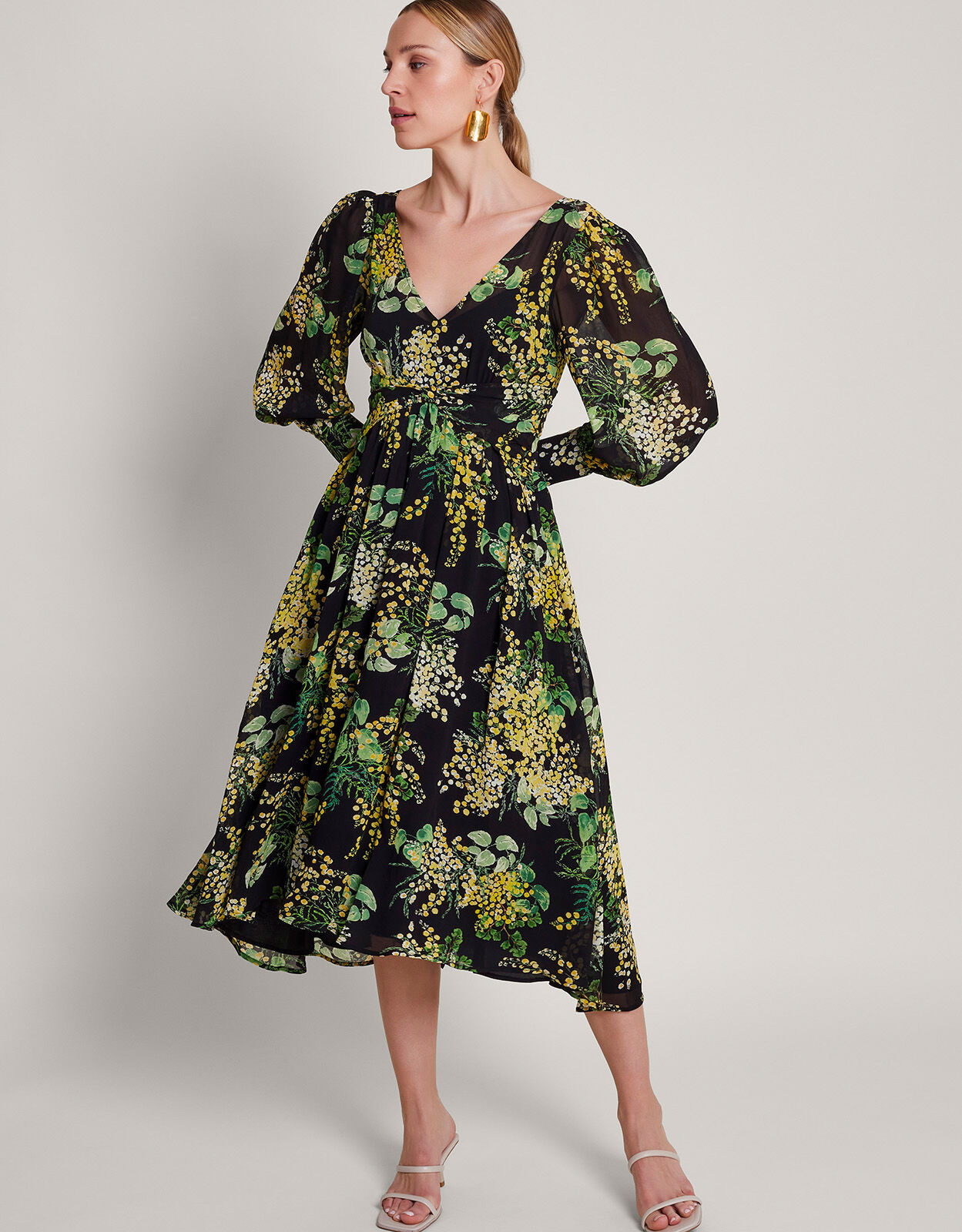 Valeria Corsage Dress Black