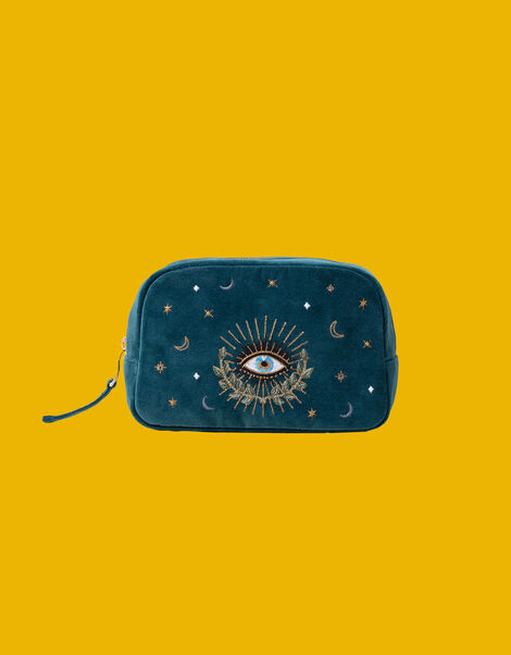 Elizabeth Scarlet Celestial Eye Velvet Make Up Bag, , large