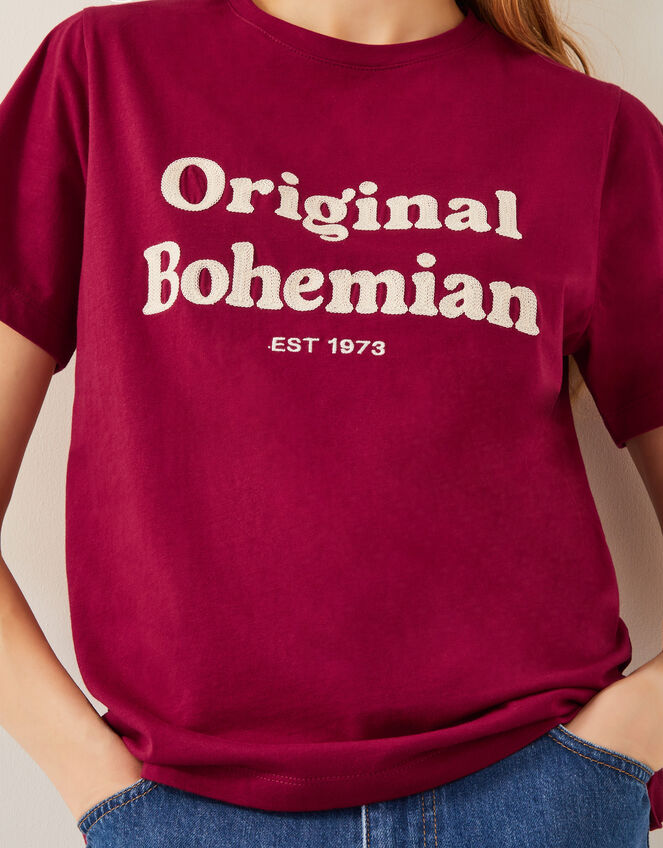 Sloan Original Bohemian Slogan T-Shirt, Red (RED), large