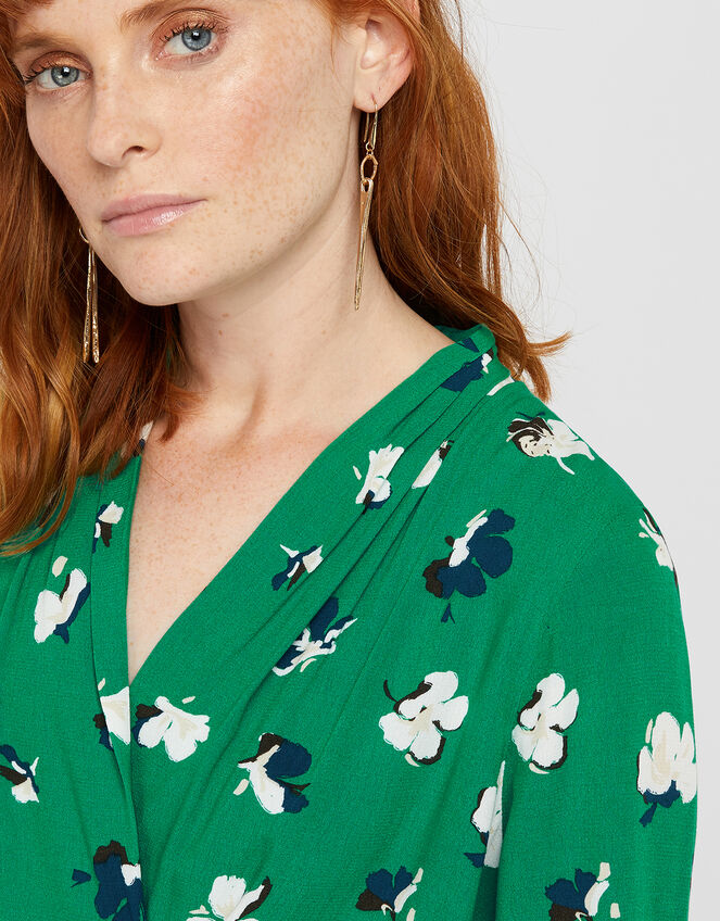 Aoife Floral Blouse, Green (GREEN), large