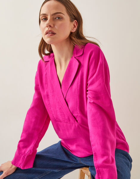 Tulip Collar Top, Pink (PINK), large