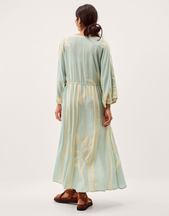 Tashie Sun Print Midi Beach Dress, Blue (AQUA), large