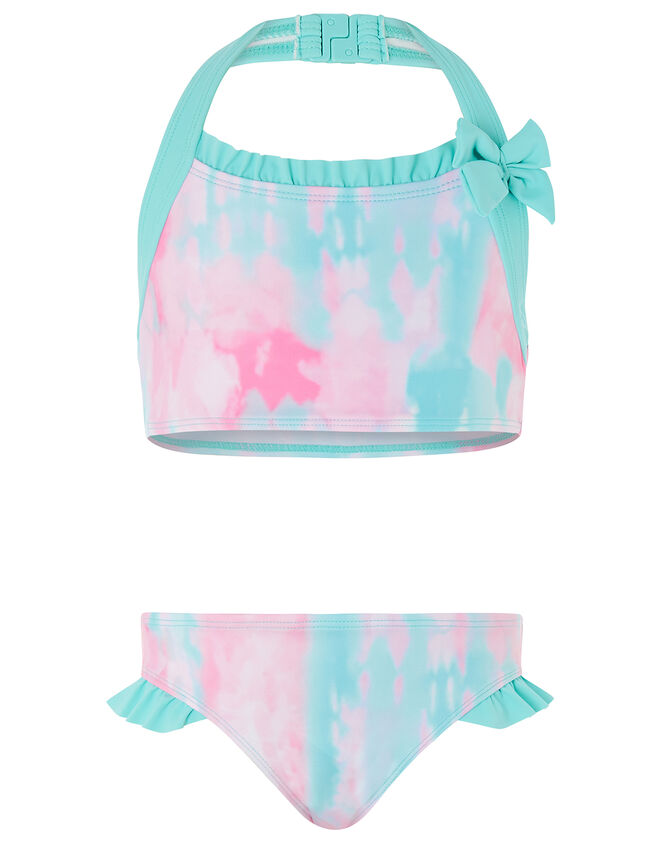 Tie-Dye Halter Bikini Set, Pink (PINK), large
