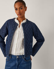 Martha Denim Plait Jacket , Blue (DENIM BLUE), large