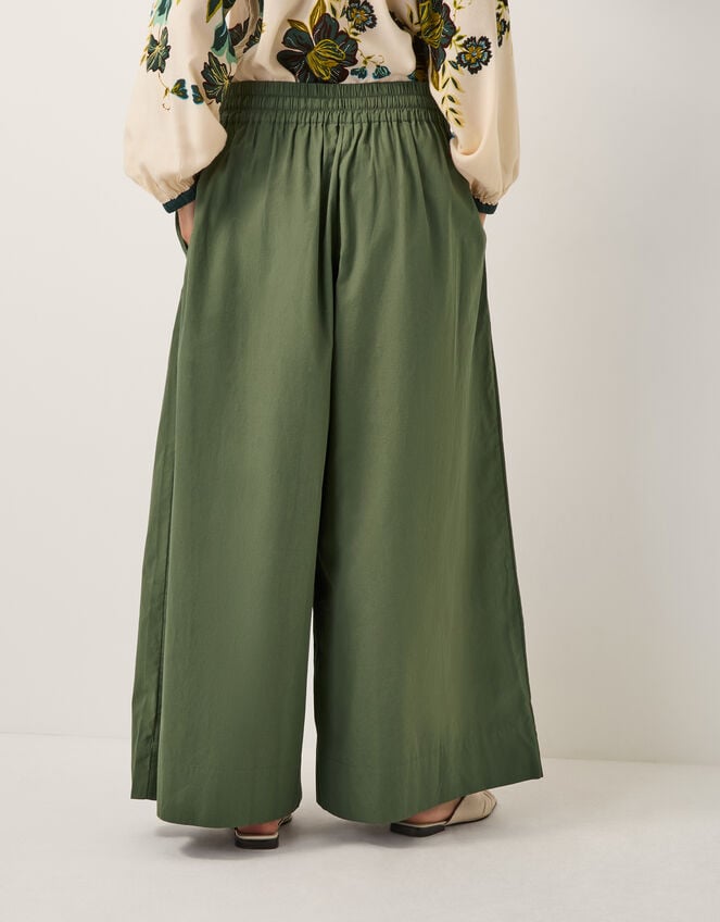 Rachel Wide Leg Pants, Green (KHAKI), large