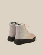 Toddler Ombr&eacute; Glitter Lace-Up Boots, Multi (MULTI), large