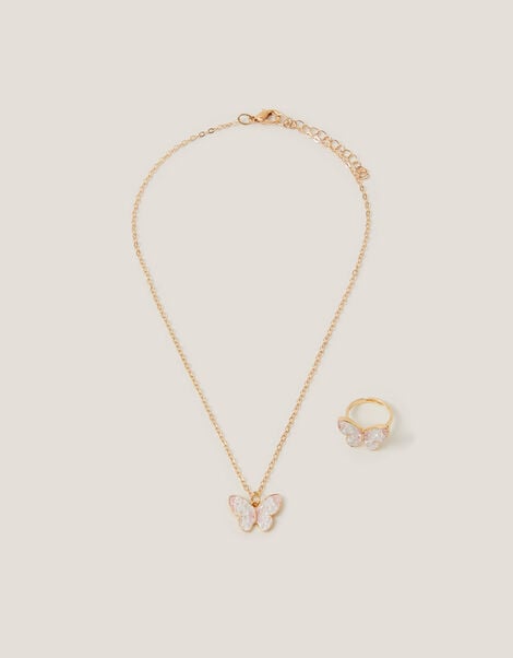 Sparkly Butterfly Jewellery Set, , large