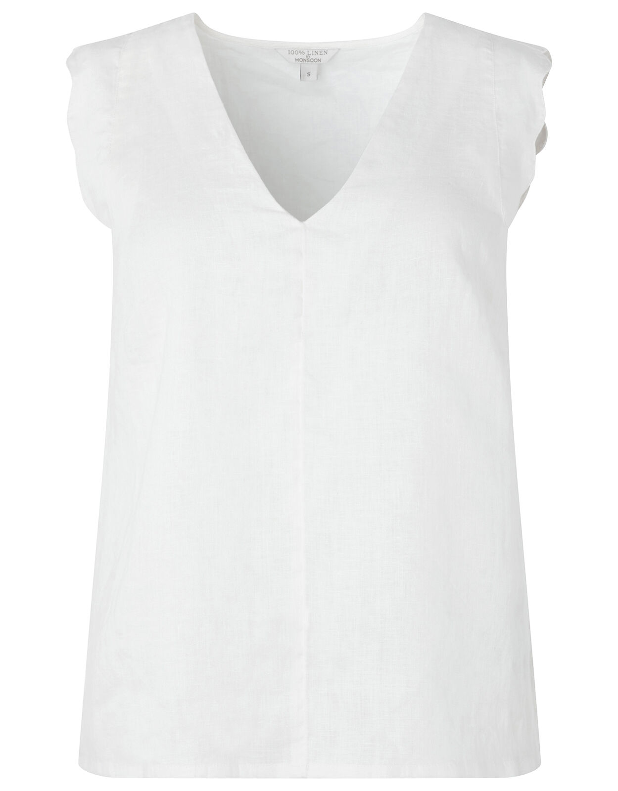 Lotus Scallop Sleeveless Top in Pure 