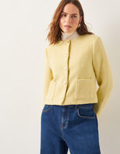Maya Tweed Jacket, Yellow (YELLOW), large