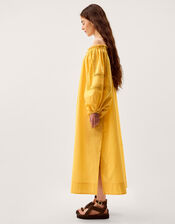 Lola Off The Shoulder Cotton Midi Dress, Yellow (YELLOW), large