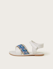 Beaded Strappy Sandals, Multi (MULTI), large