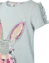 Sequin Bunny T-shirt, Grey (GREY), large