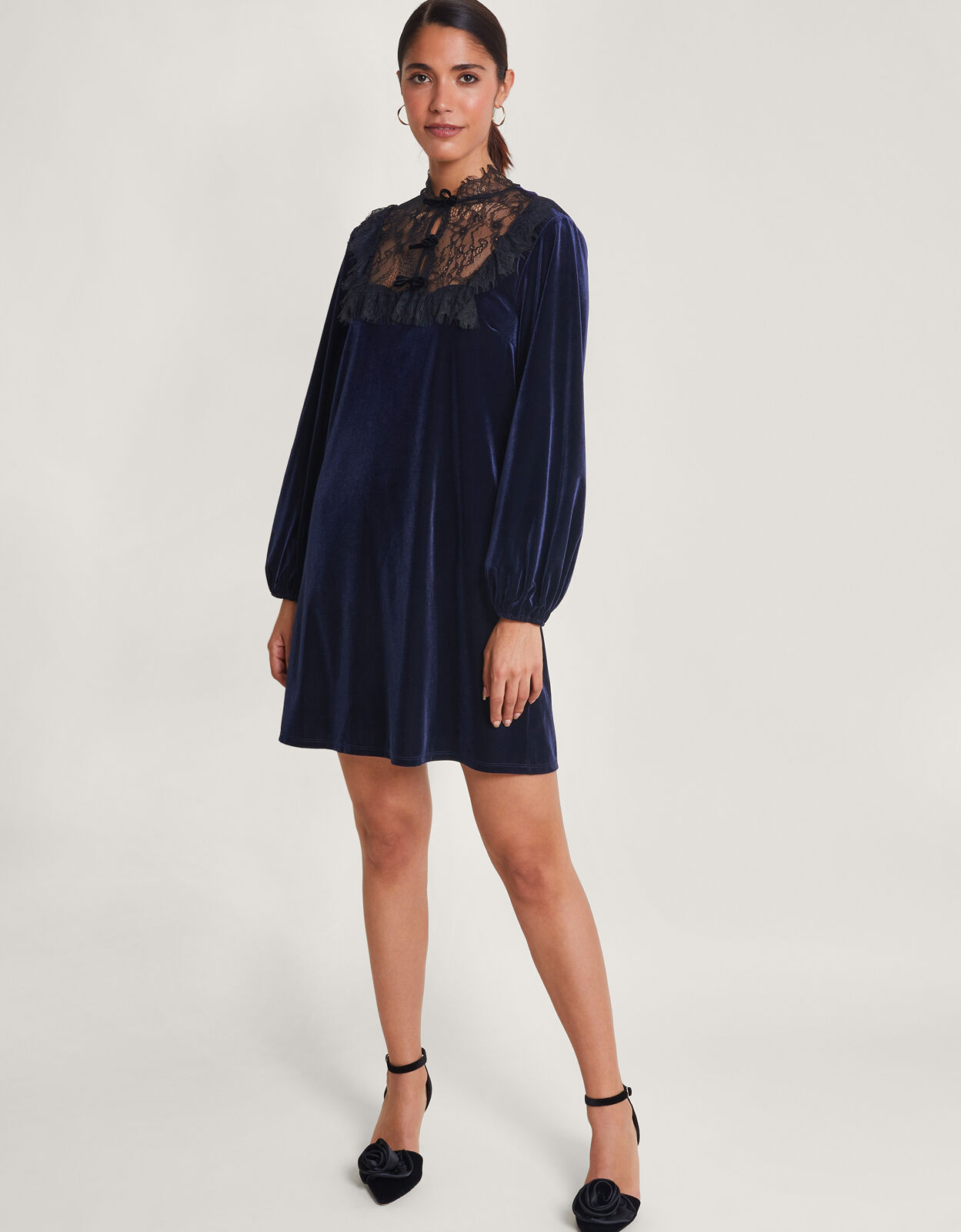 Monsoon blue deals velvet dress