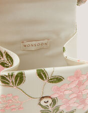 Floral Embroidered Bow Bag, , large