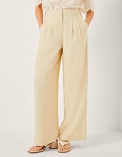Alba Wide Leg Tailored Trousers, Yellow (YELLOW), large