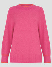 Oti Oversized Mock Neck Sweater, Pink (PINK), large