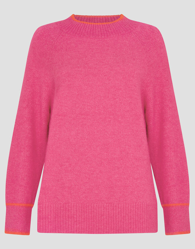 Oti Oversized Mock Neck Sweater, Pink (PINK), large
