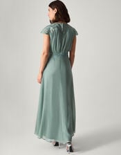 Elodie Lace Chiffon Bridesmaid Dress, Green (SAGE), large