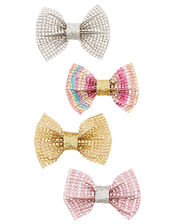 Dazzle Bow Hair Clip Set, , large