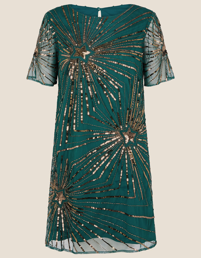 Katherine Embellished Tunic Dress, Green (GREEN), large
