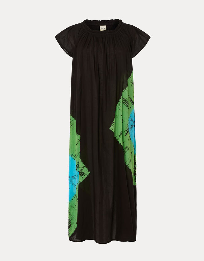 Par & Escala Agus Artisanal Print Maxi Dress, Black (BLACK), large