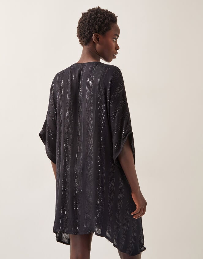 Sana Sequin Embellished Kaftan, Black (BLACK), large