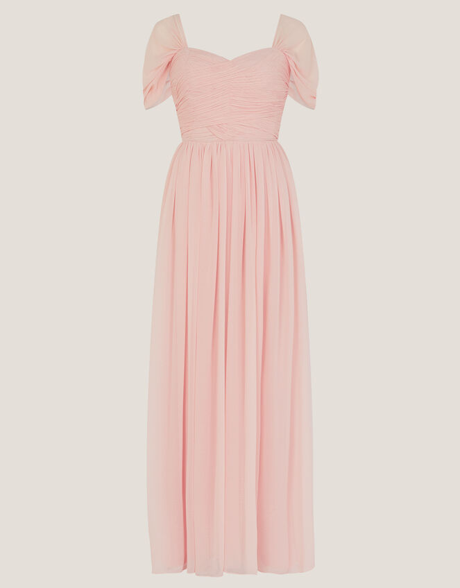 Evelyn Bardot Bridesmaid Dress, Pink (BLUSH), large