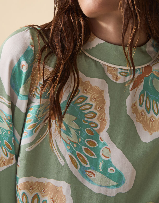 Clemence Aurelie Butterfly Top, Green (SAGE), large