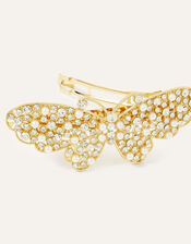 Diamante Butterfly Barrette Hair Clip, , large