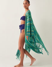 Kyla Tie Front High Waisted Bikini Bottom, Blue (NAVY), large