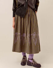 East Dilly Gingham Cotton Skirt, Multi (MULTI), large