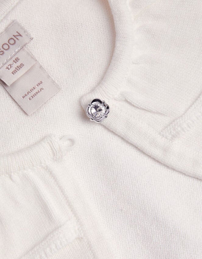 Baby Oversized Collar Cardigan, Ivory (IVORY), large