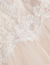 Baby Paige Lace Party Dress, White (WARM IVORY), large