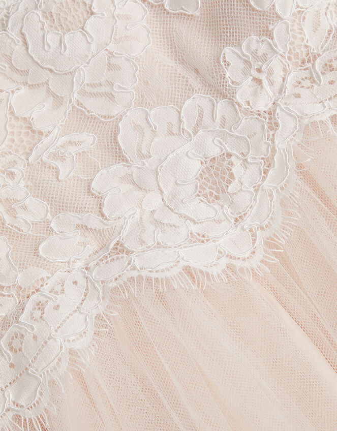 Baby Paige Lace Party Dress, White (WARM IVORY), large