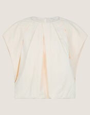 Dorit Bubble Hem Top, Cream (CREAM), large