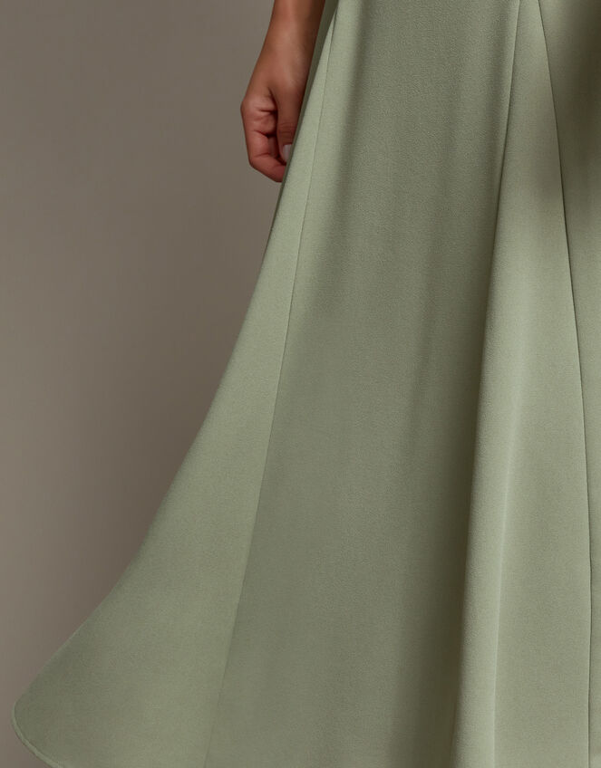 Belle Bow Sleeve Midi Dress, Green (SAGE), large