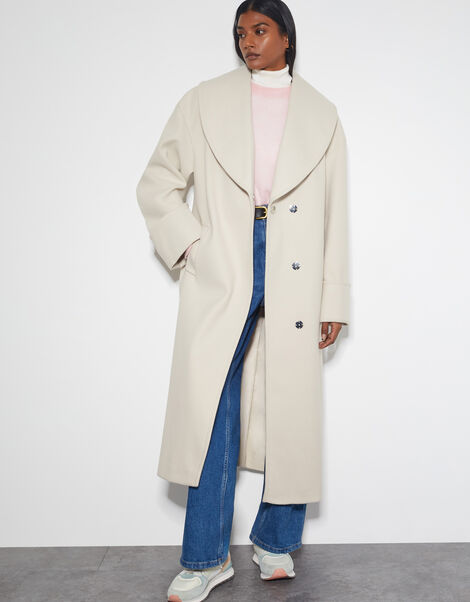 Carrie Shawl Coat, Ivory (IVORY), large