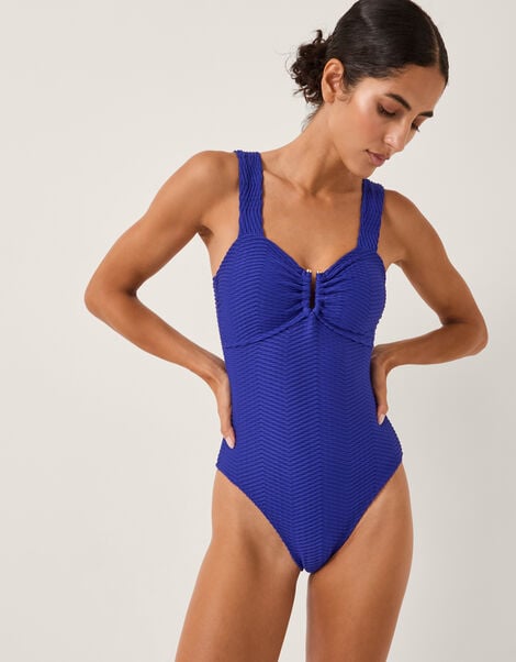 Sabrina U-Front Swimsuit, Blue (BLUE), large