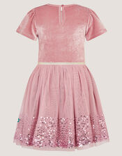 Christmas Icon Sequin Party Dress, Pink (PINK), large