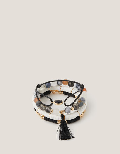 4-Pack Tassel Beaded Bracelets, , large