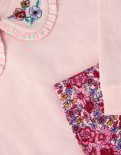 Baby Collar Top & Floral Leggings Set, Pink (PINK), large