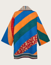 La Galeria Elefante Oversized Kantha Jacket, Blue (BLUE), large
