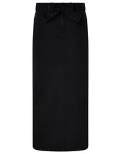 Claremont Denim Maxi Skirt with Sustainable Cotton, Black (BLACK), large